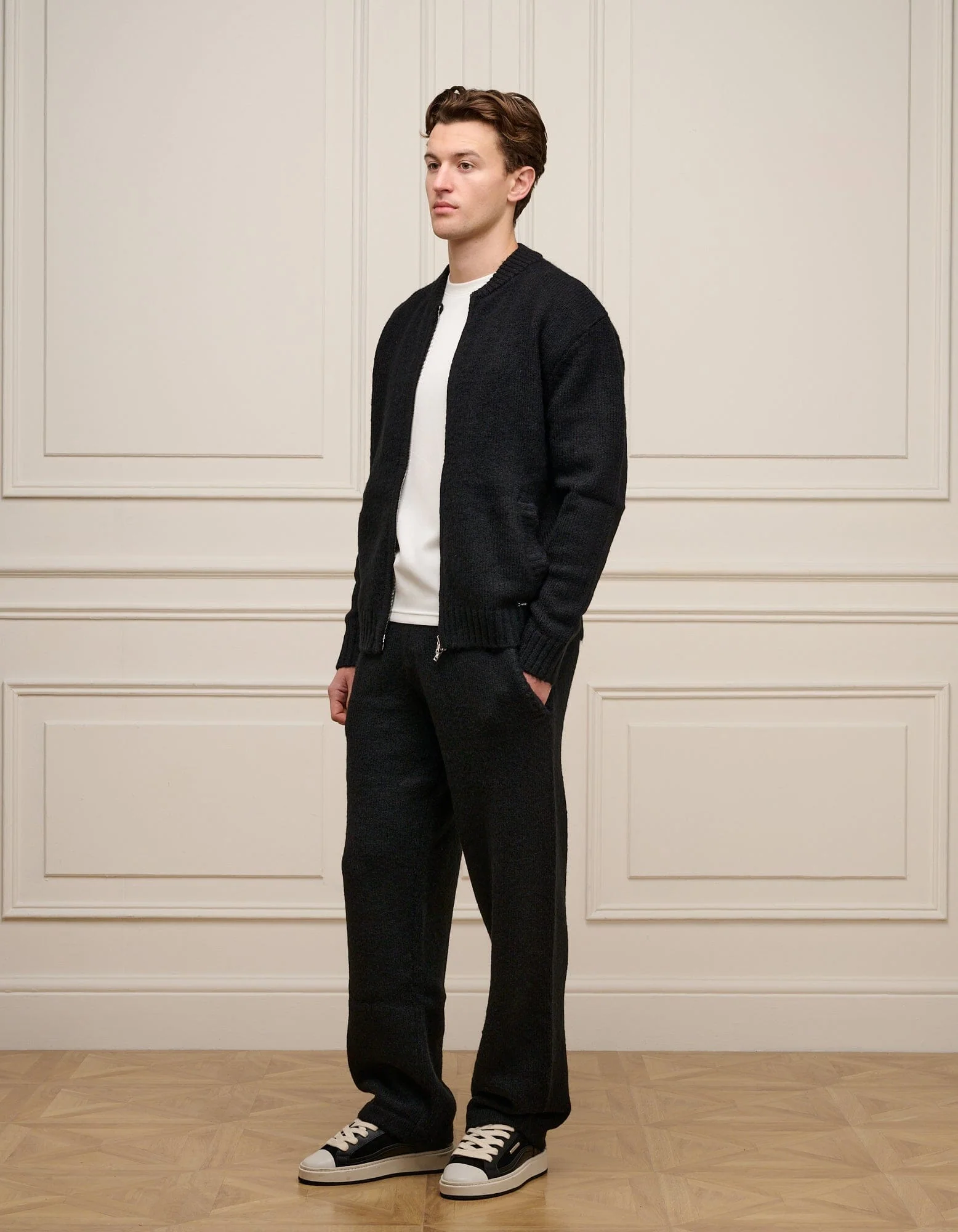 Black Knitted Bomber - Image 2