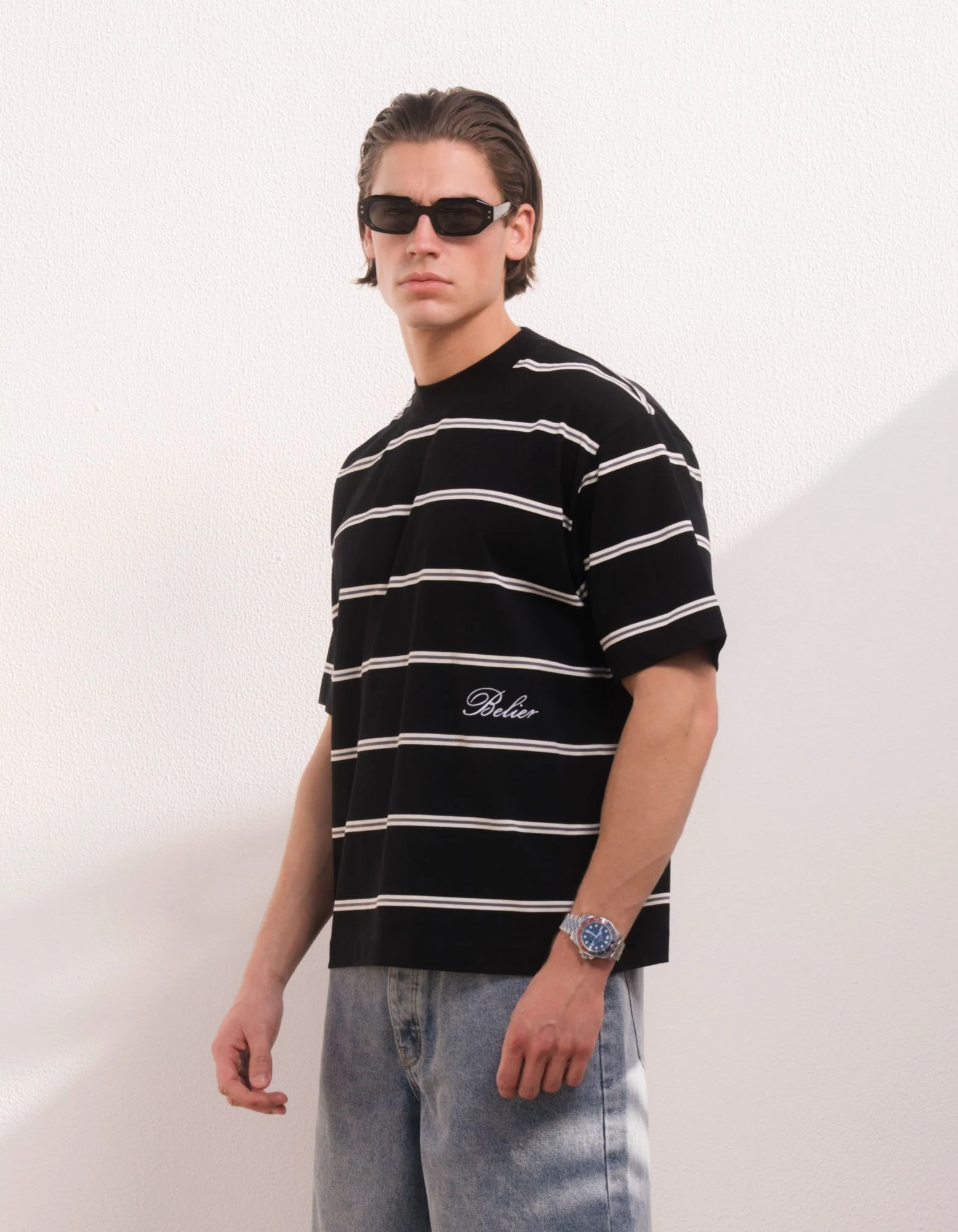 Jordan Oversized Stripe T-Shirt - Black - Image 3